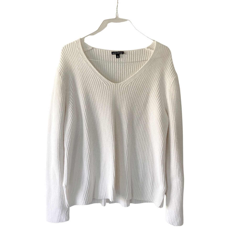 J.CREW White Cotton Sweater